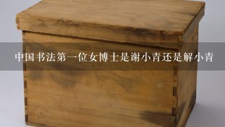 中国书法第1位女博士是谢小青还是解小青