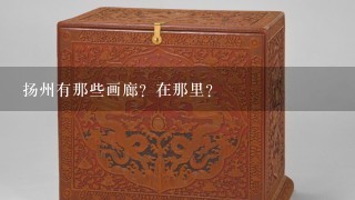 扬州有那些画廊？在那里？