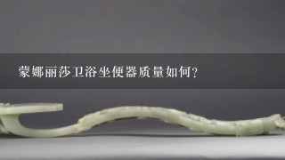 蒙娜丽莎卫浴坐便器质量如何？