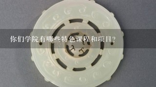 你们学院有哪些特色课程和项目？