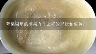 苹果园里的苹果有什么样的形状和颜色?